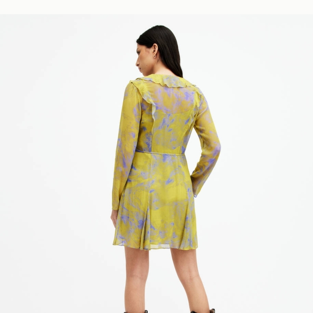 NWT Lini Inspiral V-Neck Frill Mini Dress - Picture 4 of 12